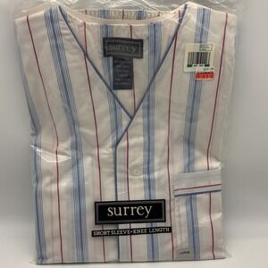 New Old Stock Surrey Pajamas Mens Size L Short Sleeve Knee Length PJs 1990s